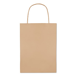 Papírová taška 16x10x23cm, béžová - taška s vlastním potiskem