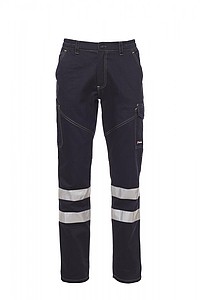 Payper WORKER REFLEX pracovní kalhoty s reflexními pruhy, námořní modrá, L - kalhoty s potiskem
