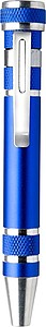 PENTOOL Šroubovák ve tvaru pera s výměnnými bity, modrá - reklamní předměty