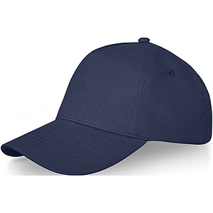 Pětipanelová čepice s tvarovaným kšiltem, námořní modrá - reklamní kšiltovky