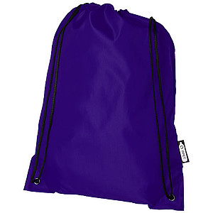 Pevný stahovací batoh z RPET, fialový