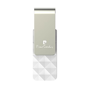 PIERRE CARDIN ETOILE Elegantný otočný USB flash disk, biela