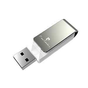 PIERRE CARDIN ETOILE Elegantný otočný USB flash disk, biela