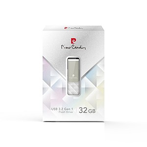 PIERRE CARDIN ETOILE Elegantný otočný USB flash disk, biela