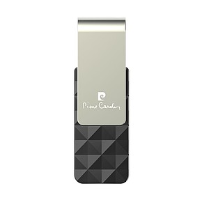 PIERRE CARDIN ETOILE Elegantný otočný USB flash disk, čierna