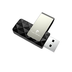 PIERRE CARDIN ETOILE Elegantný otočný USB flash disk, čierna