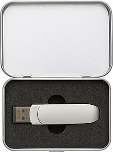 RAZAN Otočný USB 3.0 s USB-C, 64 GB, stříbrná