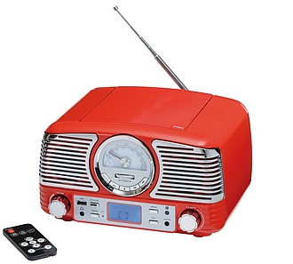 Retro rádio s CD přehrávačem - reklamní předměty