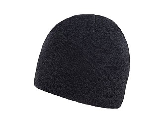 RIETA Univerzální dvojitě pletená zimní čepice, černá - zimní čepice s vlastním potiskem
