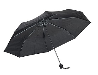 Skládací kapesní deštník, černý - reklamní deštníky