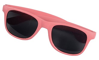Sluneční brýle s širokými ráfky, světle růžová - ekologické reklamní předměty