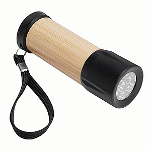 Svítilna s 9LED, bambusové tělo - reklamní předměty