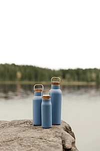 Termo láhev na pití z recyklované oceli, 580ml, modrá