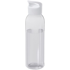 Transparentní láhev na pití, 650ml, recyklovaný plast, bílý - reklamní předměty