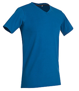 Tričko STEDMAN STARS CLIVE V-NECK královská modrá M - trička s potiskem