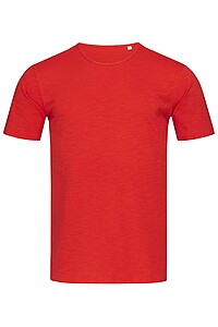Tričko STEDMAN STARS SHAWN CREW NECK červená M - firemní trička s potiskem