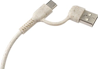 USB hub s bambusovým povrchem