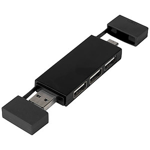 USB rozbočovač, černý - reklamní předměty