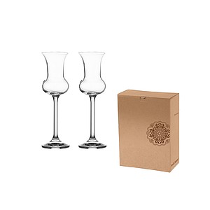 VANILLA SEASON HAMEDAM 2 Sada dvoch elegantných pohárov na grappu - sklenice s vlastním potiskem