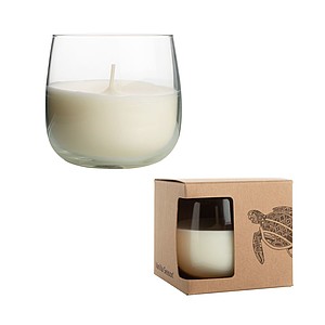 VANILLA SEASON LEIRA Vonna sviečka s príjemnou vôňou, biele kvety - reklamní předměty
