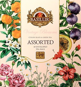 WARADA - BASILUR Vintage Blossoms Assorted přebal 40 gastro sáčků - reklamní předměty