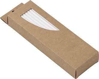 WAVRINO Papírová brčka, 50ks v papírové krabičce - reklamní předměty