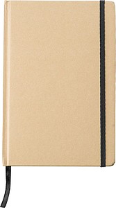 XENIO Linkovaný zápisník A5 s kartonovými deskami, 160 stran, černá