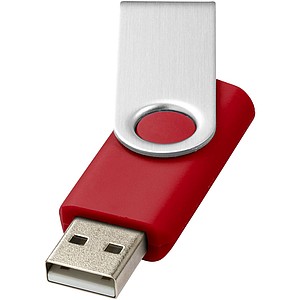 Základní USB Rotate, stříbrná/červená