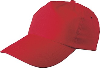 ŽOKEJ Pětipanelová bavlněná čepice, červená - reklamní kšiltovky